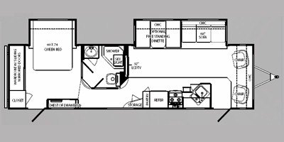 2010 Holiday Rambler Savoy® LX 33FLD floorplan