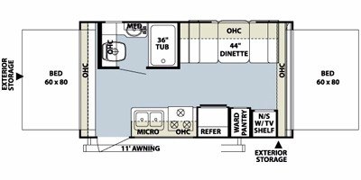 2010 Forest River Rockwood Roo 17 floorplan