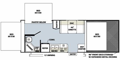 2010 Forest River Rockwood Roo 183L floorplan