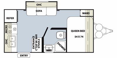 2010 Forest River Rockwood Mini Lite ETC 184 floorplan