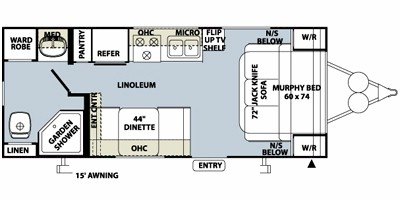 2010 Forest River Rockwood Mini Lite 2304 floorplan