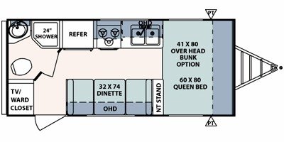 2010 Forest River Surveyor SP-186 floorplan