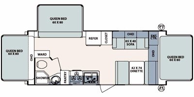 2010 Forest River Surveyor SP-224T floorplan