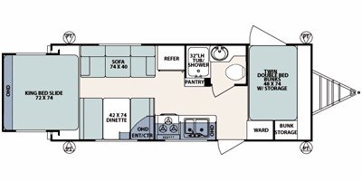 2010 Forest River Surveyor SV-235RKS floorplan