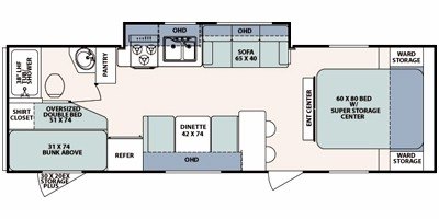 2010 Forest River Surveyor SV-291 floorplan