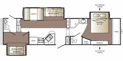 2010 Keystone Outback Sydney Edition 320FDB floorplan