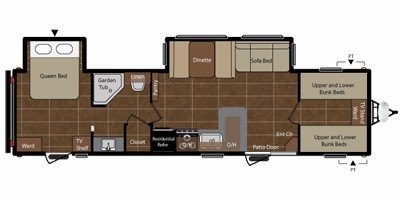 2010 Keystone Summerland 3720BH floorplan