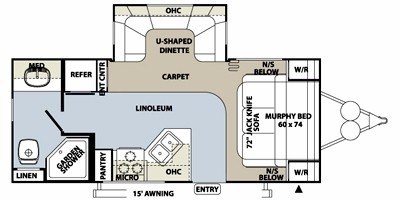 2010 Forest River Rockwood Ultra Lite 2304S floorplan