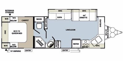 2010 Forest River Rockwood Ultra Lite 2608SS floorplan