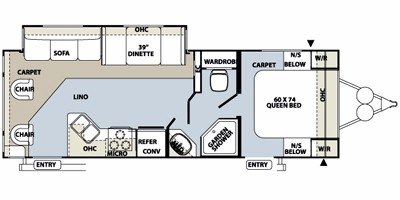 2010 Forest River Rockwood Ultra Lite 2604 floorplan