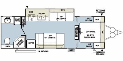 2010 Forest River Rockwood Ultra Lite 2607 floorplan