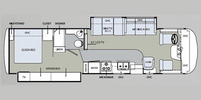 2010 Holiday Rambler Arista® 34SBD floorplan