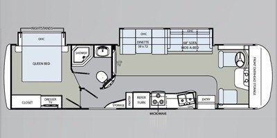 2010 Holiday Rambler Arista® 33SDD floorplan