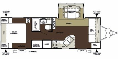 2010 Forest River Wildwood Heritage Glen 262FLS floorplan