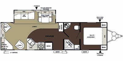 2010 Forest River Wildwood Heritage Glen 282RLSS floorplan