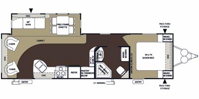 2010 Forest River Wildwood Heritage Glen 292RLSS floorplan