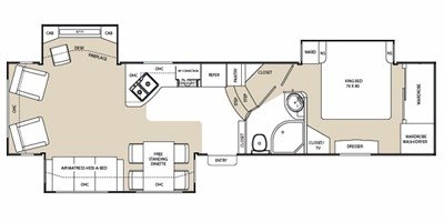 2010 Coachmen Brookstone 346SA floorplan