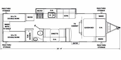 2010 Coachmen Freedom Express 291QBS floorplan