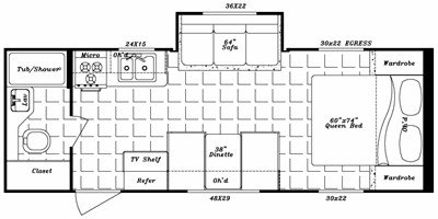 2010 Gulf Stream Trailmaster 23 RBS floorplan