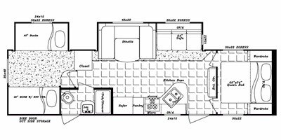 2010 Gulf Stream Kingsport 321 TBS floorplan