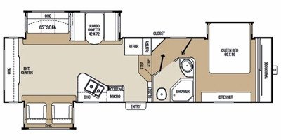 2010 Coachmen Chaparral Mid Profile 310RLTS floorplan