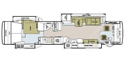 2010 Tiffin Motorhomes Zephyr 45 QEZ floorplan