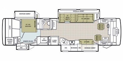 2010 Tiffin Motorhomes Allegro Red 36 QSA floorplan