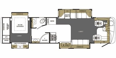 2010 Forest River Berkshire 360QS floorplan