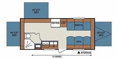 2010 KZ Coyote 22CT floorplan