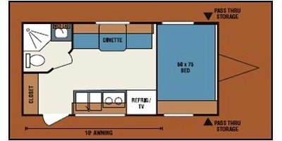 2010 KZ Coyote Lite CL164 floorplan