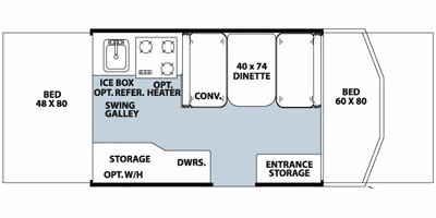 2010 Forest River Flagstaff MAC / LTD 206BH floorplan