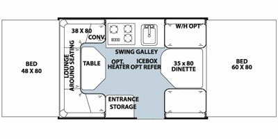 2010 Forest River Flagstaff MAC / LTD 208 floorplan