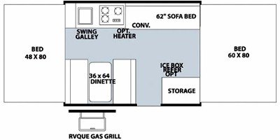 2010 Forest River Rockwood Freedom / LTD 1970 floorplan