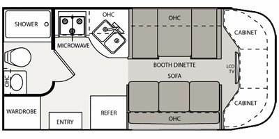 2010 Four Winds Siesta 21BC floorplan