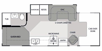 2010 Four Winds Chateau 25C floorplan