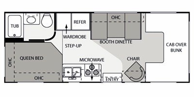 2010 Four Winds Chateau 23A floorplan