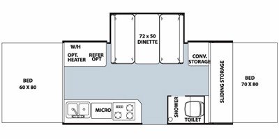 2010 Forest River Flagstaff High Wall Series HW25SC floorplan