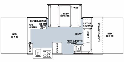 2010 Forest River Flagstaff Classic 425D floorplan