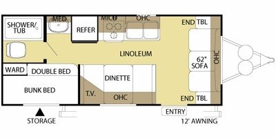 2010 Forest River Wildwood X-Lite 18BH floorplan