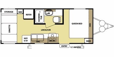 2010 Forest River Wildwood X-Lite 20RD floorplan