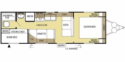 2010 Forest River Wildwood X-Lite 26BH floorplan