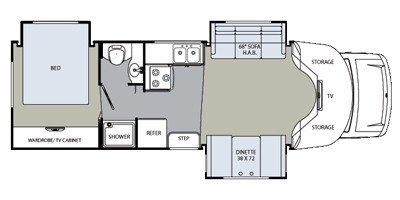 2010 Holiday Rambler Augusta B-Plus® 29PBT floorplan