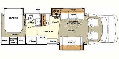 2010 Forest River Lexington 283TS floorplan