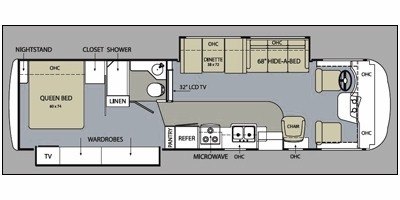 2010 Monaco Riptide 34SBD floorplan