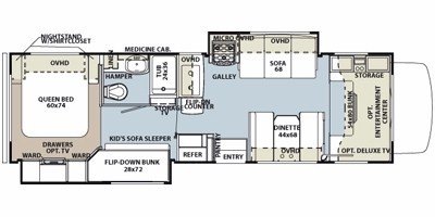 2010 Forest River Sunseeker 3170DS floorplan