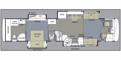 2010 Monaco Diplomat® 42PAQ floorplan