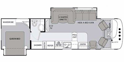 2010 Four Winds Hurricane 32A floorplan