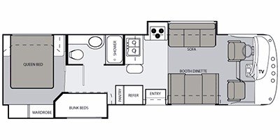 2010 Four Winds Hurricane 31G floorplan