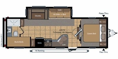 2010 Keystone Hornet 27BHS floorplan