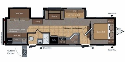 2010 Keystone Hornet 31RBDS floorplan